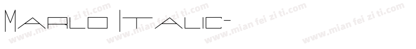 Marlo Italic字体转换